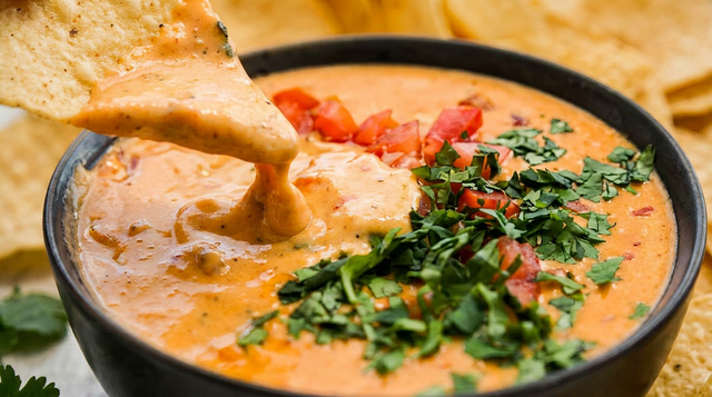 Chip Sampler with Queso.